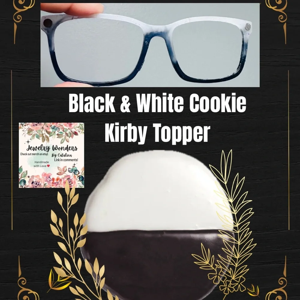 Black & White Cookie Kirby Topper